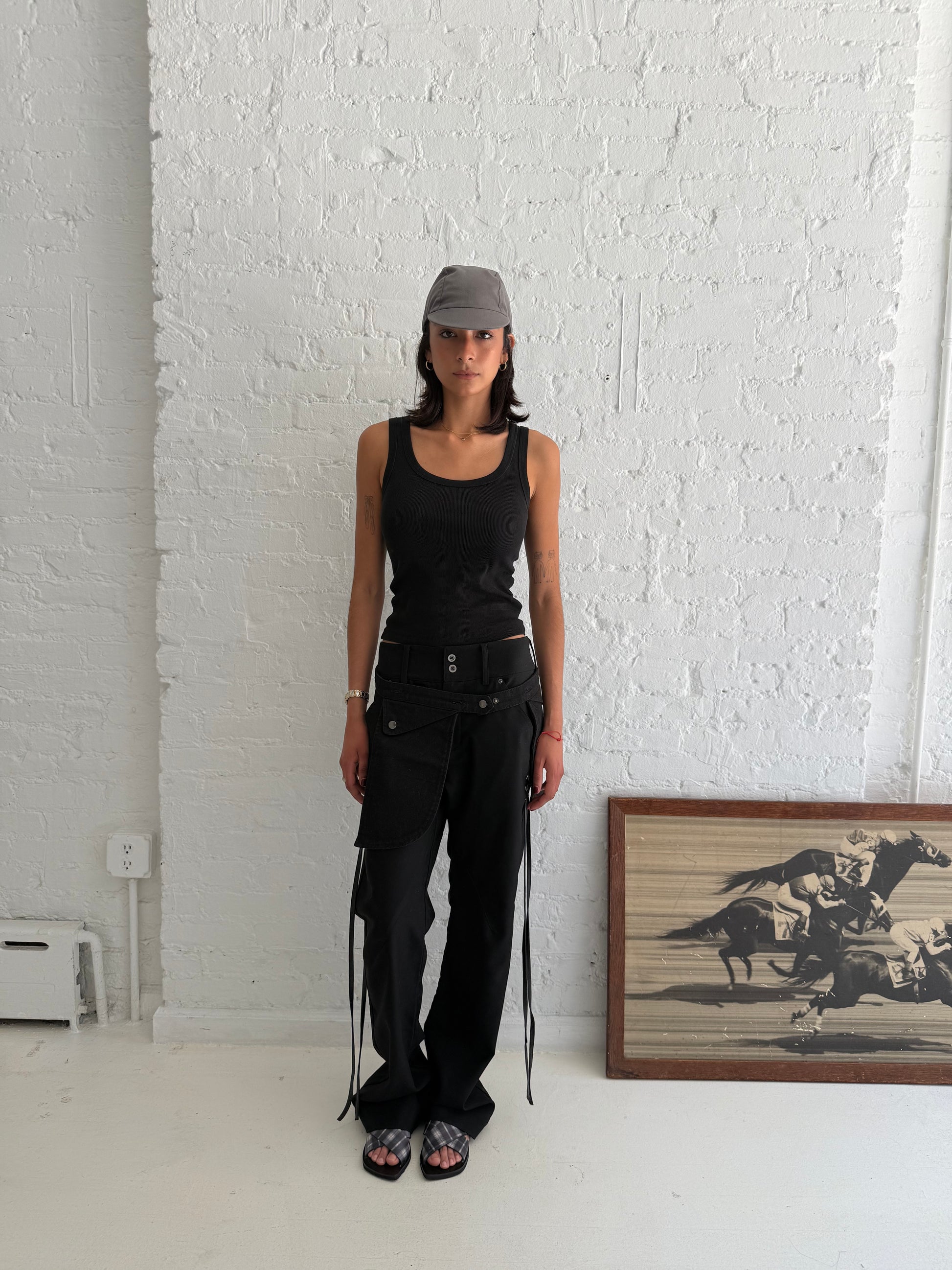 BLACK PTERUGE PANT